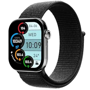 Fire-Boltt Ring X Smartwatch 2.01” Display with Always On Display, Bluetooth Calling, Wireless Charging, AI Voice Assistant, 100+ Sports Modes, Health Suite, 500+ Watchfaces (Black N)