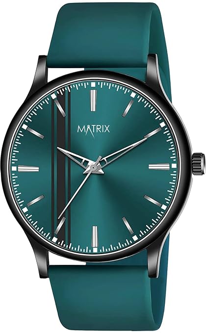 Matrix Minimalist Dial with Softest Silicone Strap Analog Wrist Watch for Men & Boys